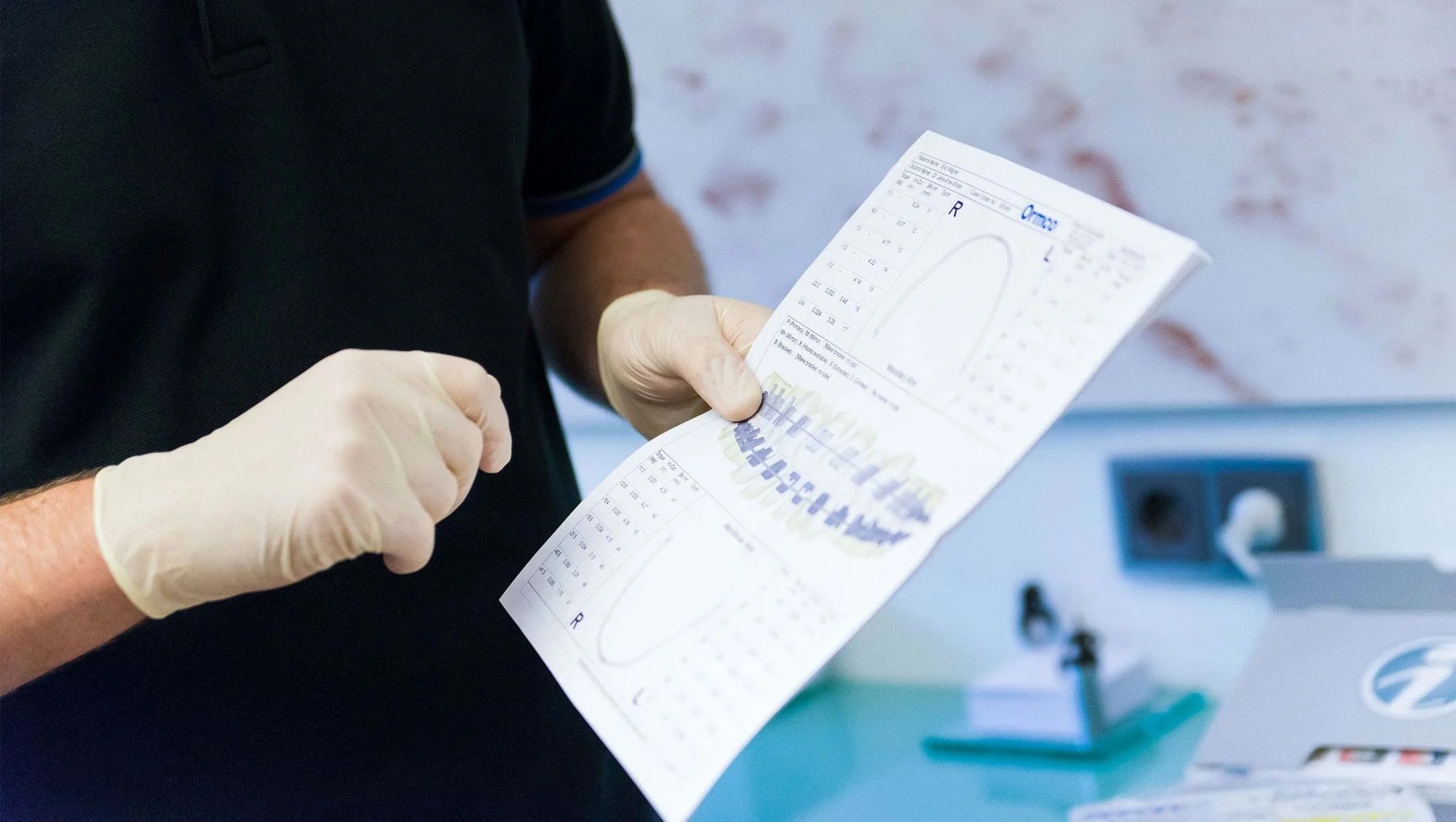 Behandlungsplan auf Papier